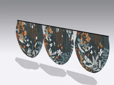 Curtain Low-poly 3D model