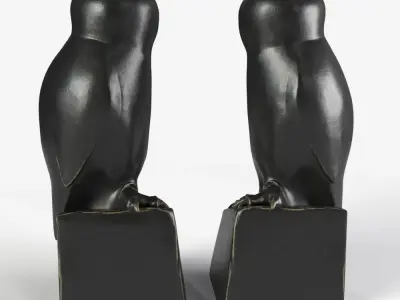 Bookend Owl set of 2 3D model