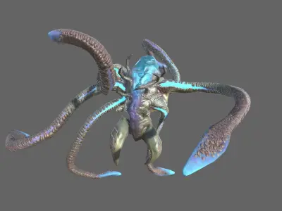 Alien Blackout Low-poly 3D model