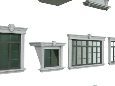classic window pack 42 Low-poly 3D model
