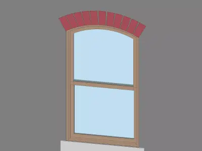 Brick header window 3D model