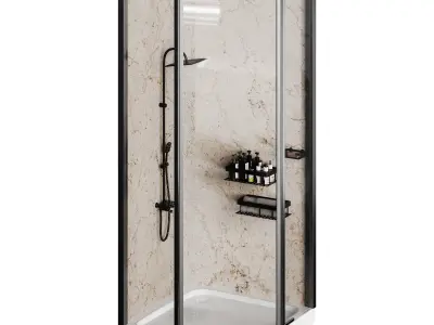 Shower cabin 01 3D model