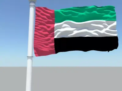 United Arab Emirates flag 3D model