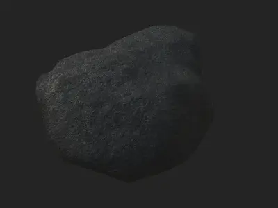 Stone PBR 5 rock Low-poly 3D model