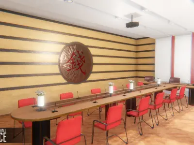 Conference hall - office Low-poly 3D model