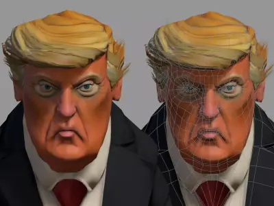 Donald Trump Low-poly 3D model
