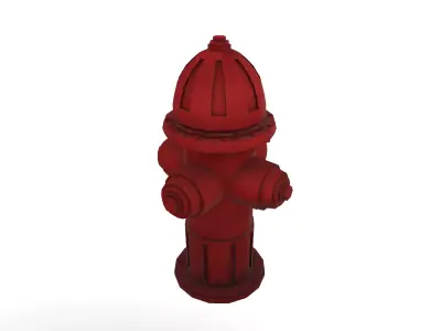 Fire Hydrant Low-poly 3D model