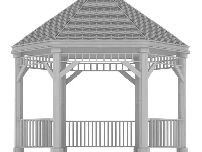 Stunning Gazebo Backyard 3D model