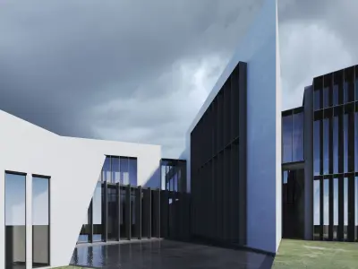 Modern Lake House 3D model