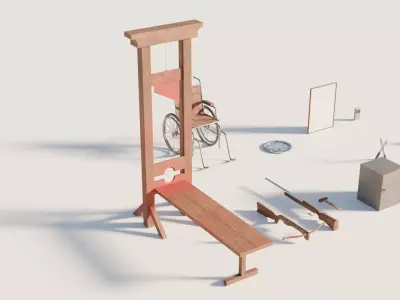 Despair and Decay - 27 Ready-to-Use Game Props Low-poly 3D model