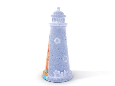 Mosaic Lighthouse model pack Low-poly 3D model