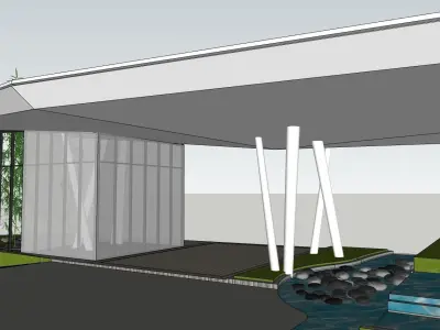 entertainment contemporary office building 3D model