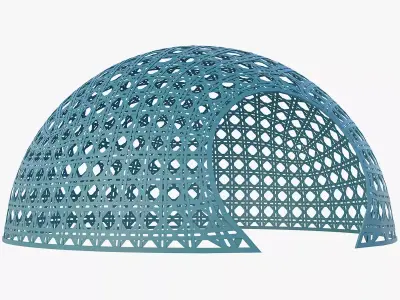 Wicker dome pavilion 3D model