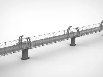 sci-fi bridge 1 3D model