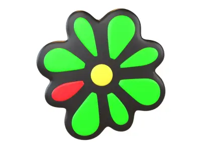 ICQ Logo v1 001 Free low-poly 3D model