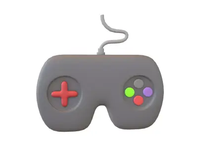 Game Controller Icon V1 002 Low-poly 3D model