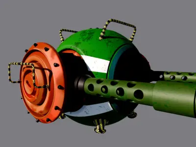 Armed Tactical Robot Drone  Dual Gun Combat Model 3D model