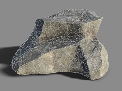 Mountain Rock 02 Low-poly 3D model