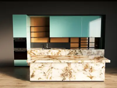 60-Kitchen12 glossy 5 3D model