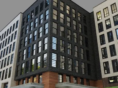 Brigade building 01 3D model
