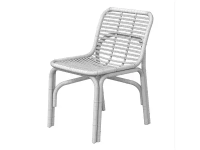 Black Peak armchair INDOOR rattan Cane-line 3D model