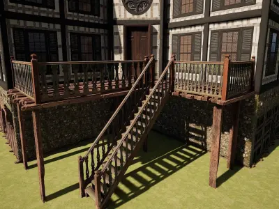 Medieval Fantasy House-Mansion-Manor-Hotel 3D model