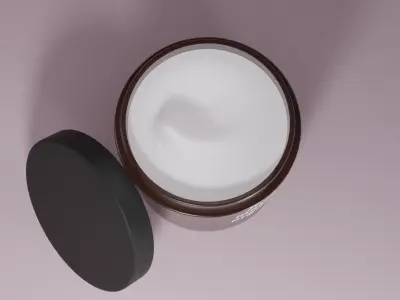 Cream care container cosmetic Low-poly 3D model