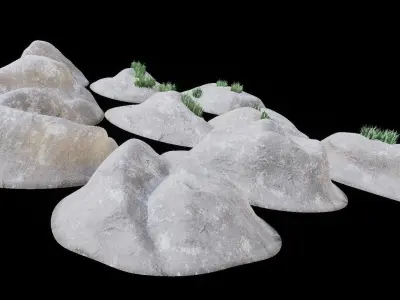 Sand dunes  Low-poly 3D model