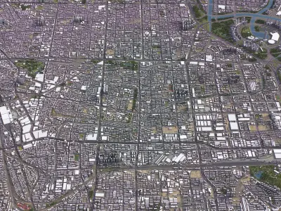 Zhengzhou - 3D City Model Low-poly 3D model