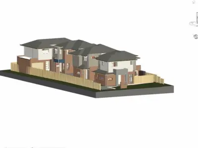 house complete revit project p5 3D model