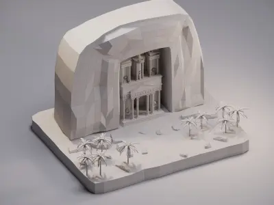 Petra 3d Model Low-poly 3D model