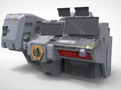 sci fi terminal 3 3D model