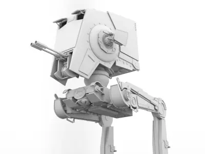 AT-ST two star wars at - walker 3D model