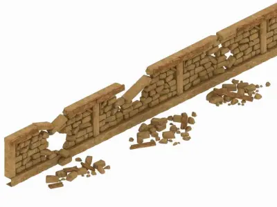 Desert Palace - Broken Wall 3D model