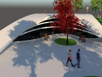 Twisted modern building design model  3D model