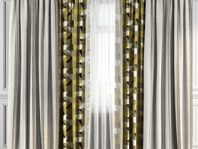 Curtain Set 124 3D model