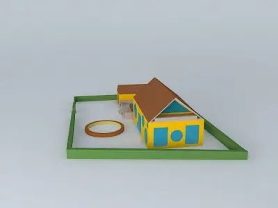 House in Orange Free 3D model