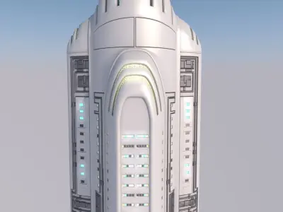 futuristic skyscraper 3D model order