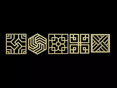 chinese window pattern 3D model