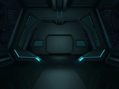 Sci Fi Corridor 3D model 41