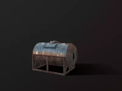Old  Water Tank Low-poly 3D model