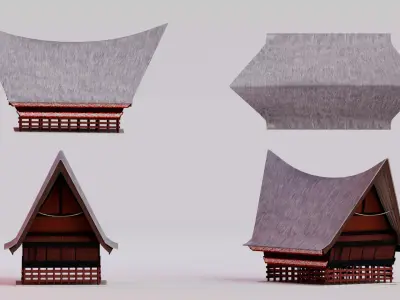 Traditional Houses - Rumah Bolon Low-poly 3D model