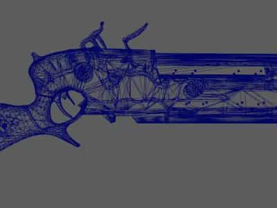 Next generation handguns Low-poly 3D model