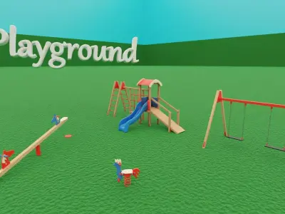 Outdoor Playgroud 3D model