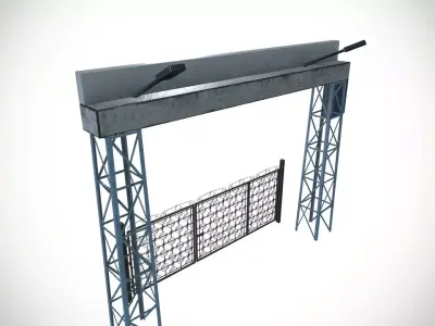 Entrance Gate Setup Low-poly 3D model