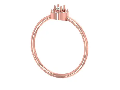 Solitaire Women Light Weight Band Ring 3D print model 34