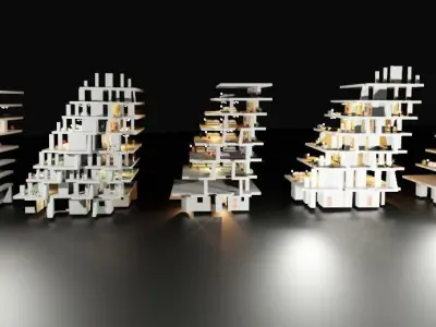 the wave building zaha hadid 3D model