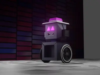 Fun robot animation scene for sale  Low-poly 3D model
