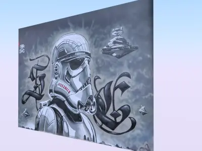 Graffiti wall VIII 3D model
