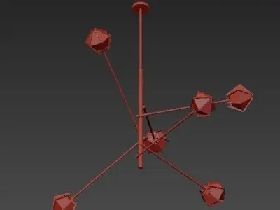 HARLOW Spoke Chandelier 3D model